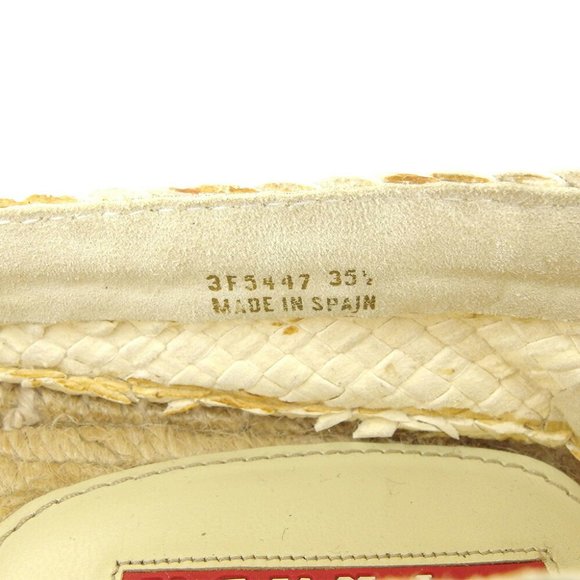 20%OFF PRADA Slippon Beige Leather Authentic Used - Picture 6 of 8